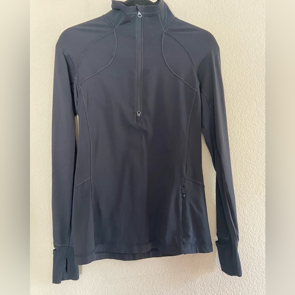 Lululemon Race With Grace 1/2 Zip Womens Sz 6 Black Vented Running Pullover Top - Picture 2 of 10